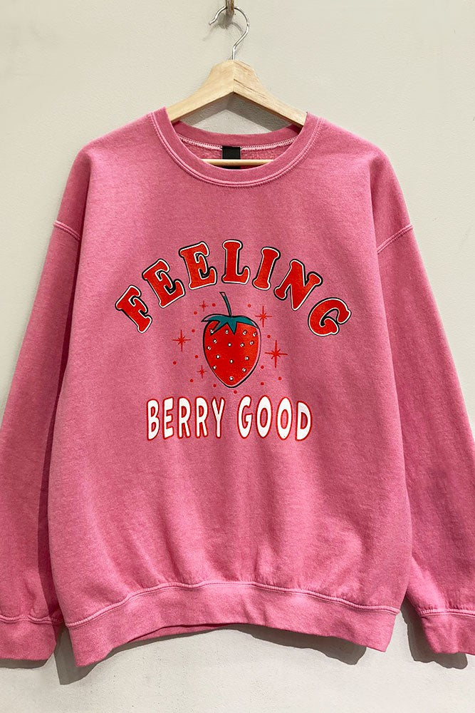 Feeling BERRY GOOD Graphic Pullover