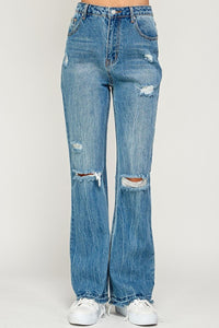 The Shelby Flare Distressed Jeans