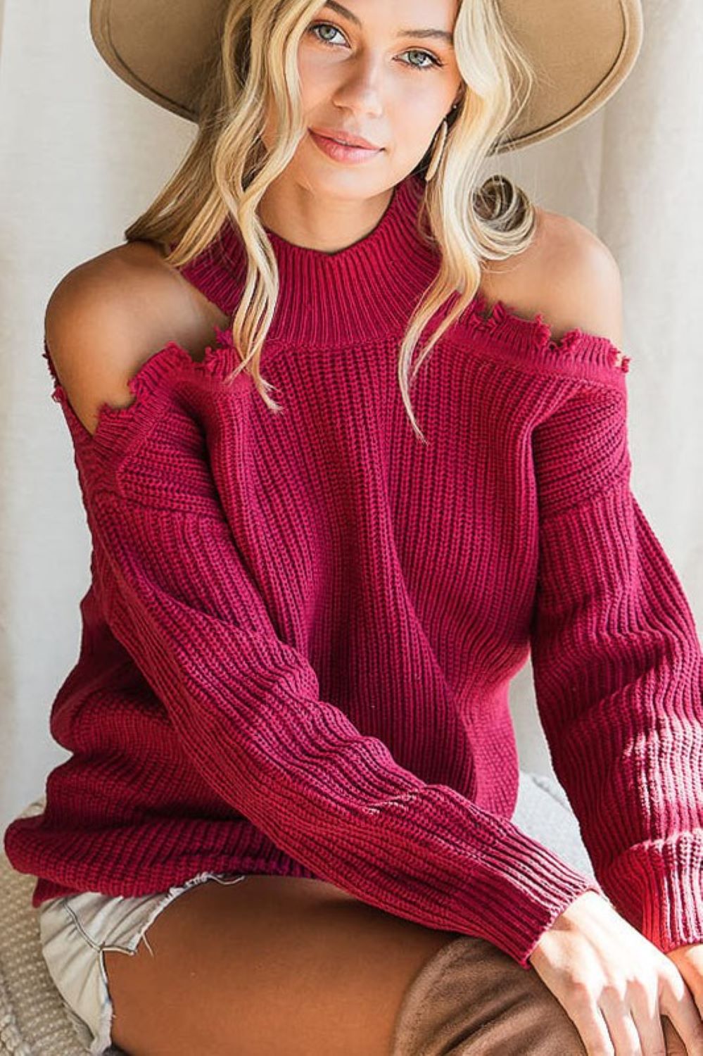 Nikki Open Shoulder Sweater