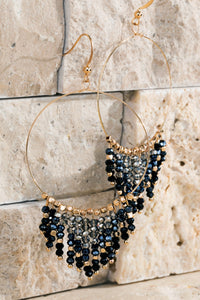 Beaded Tassel & Ring Earring