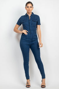 Gwen Utility Denim Jumpsuit