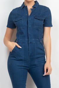 Gwen Utility Denim Jumpsuit