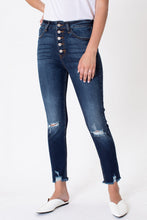 Kan Can High Rise Button Fly Ankle Skinny Jeans