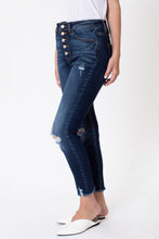 Kan Can High Rise Button Fly Ankle Skinny Jeans