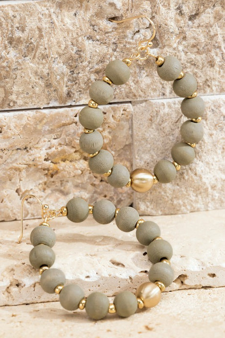 Natural Bead Earring