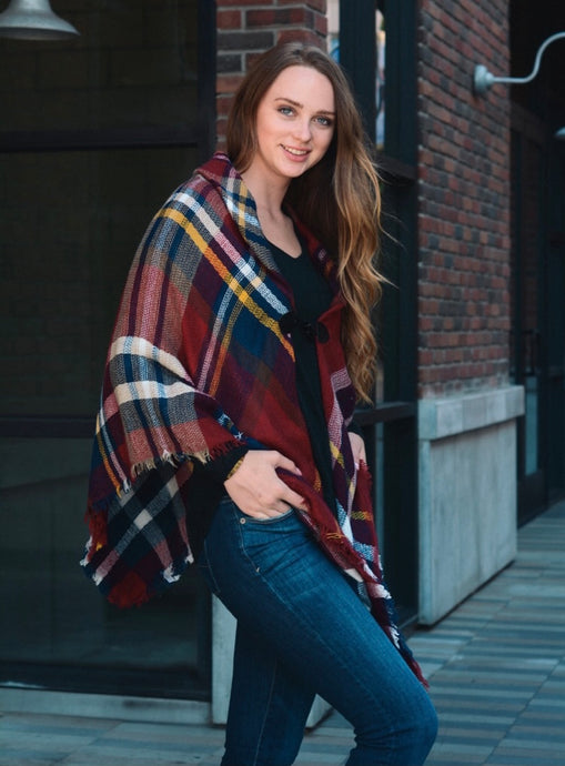 Classic Plaid Blanket Scarf